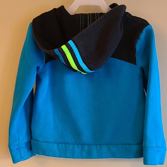 Adidas blue/black zip up hoodie - Picture 2 of 4